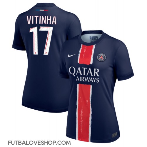 Dres Paris Saint-Germain Vitinha #17 Domáci pre Ženy 2024-25 Krátky Rukáv